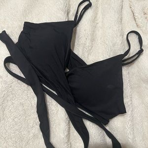Black wrap garage bikini top